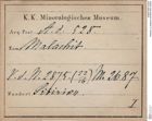 Etiketten zu Malachit (NHMW-MIN-Ad528)